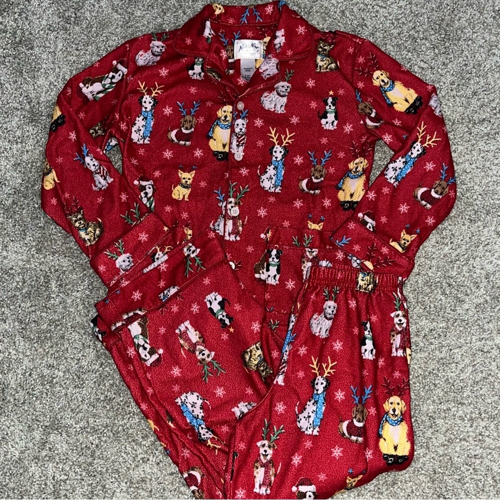 Nick & Nora pajamas dog Christmas kids small 6/7